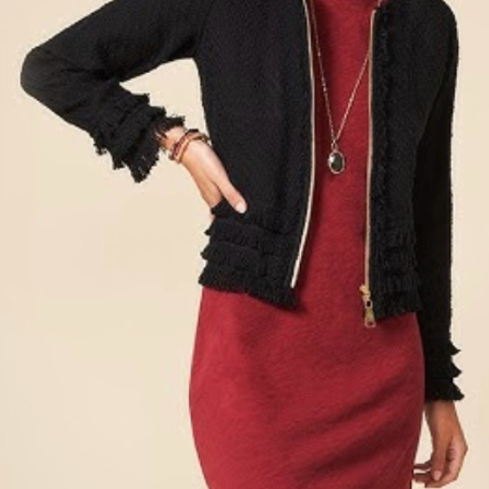 Spartina 449 Black Fringe Jacket